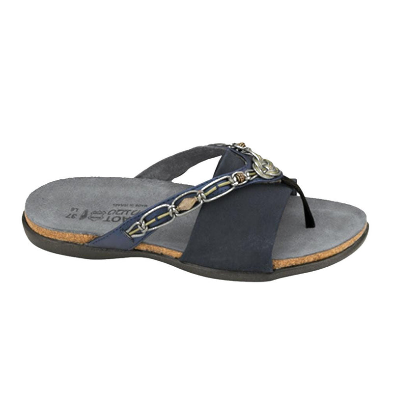 Naot Jennifer Sandal Womens Shoes Polar Sea Lthr/Navy Stretch