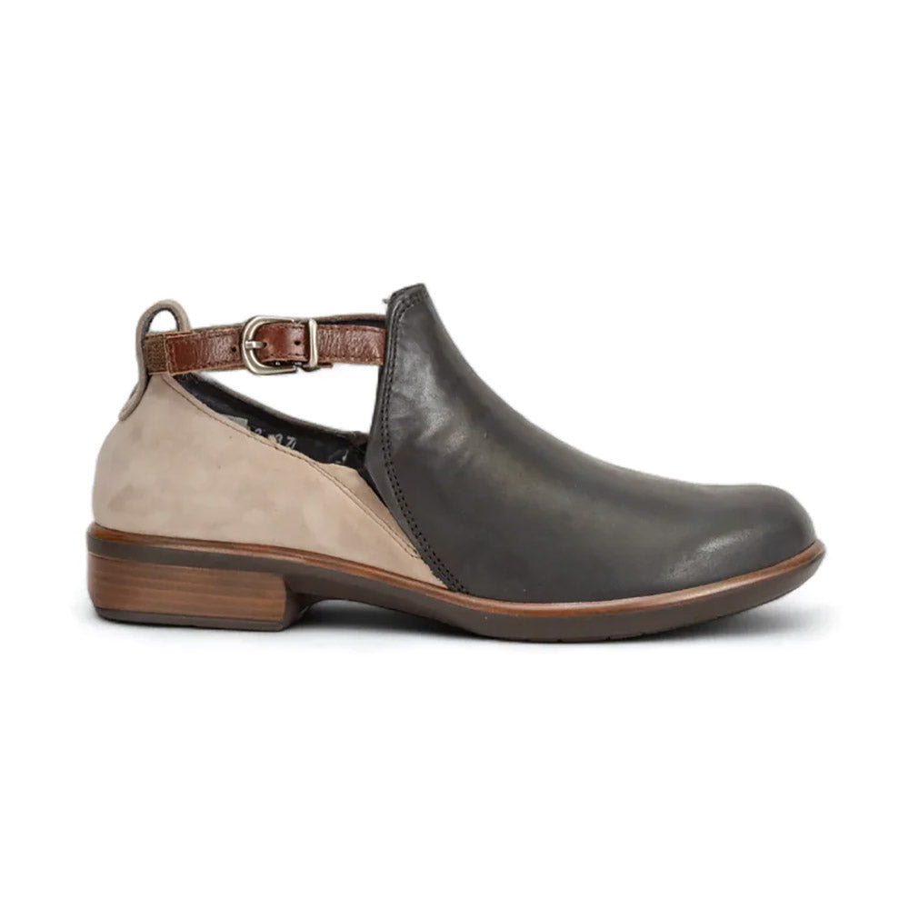 Naot Kamsin (26042) Womens Shoes Black Raven/Stone Nubuck/Luggage Brown
