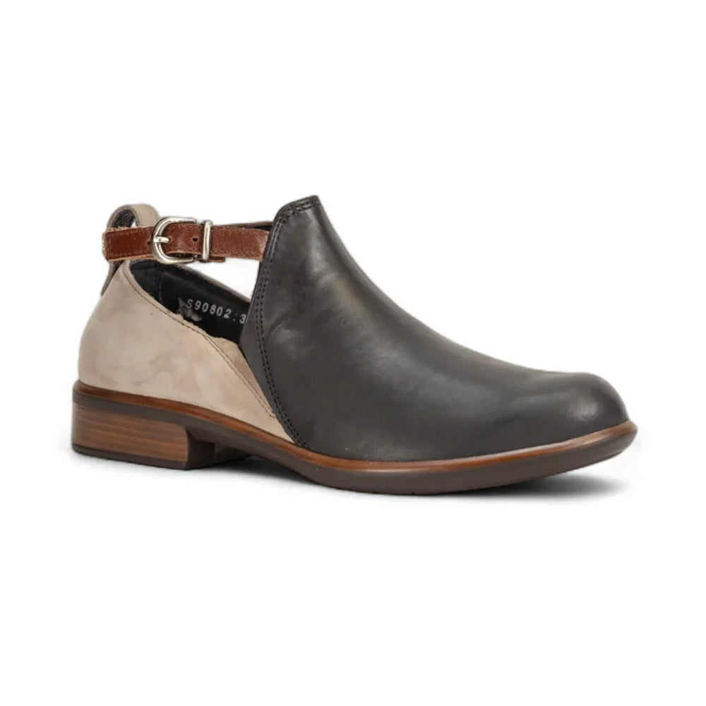 Naot Kamsin (26042) Womens Shoes Black Raven/Stone Nubuck/Luggage Brown