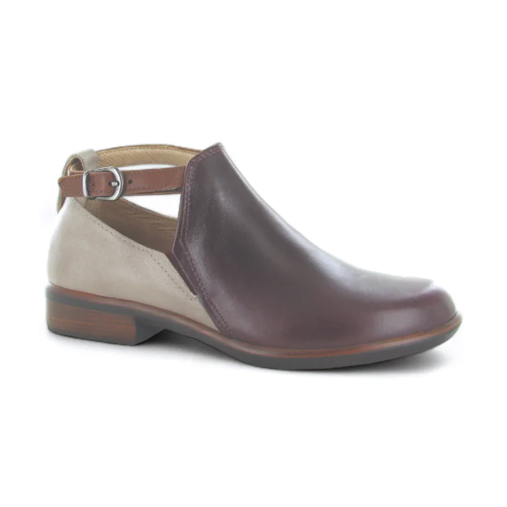 Naot Kamsin (26042) Womens Shoes Bordeaux Leather/Soft Stone Leather/Soft Chestnut Leather