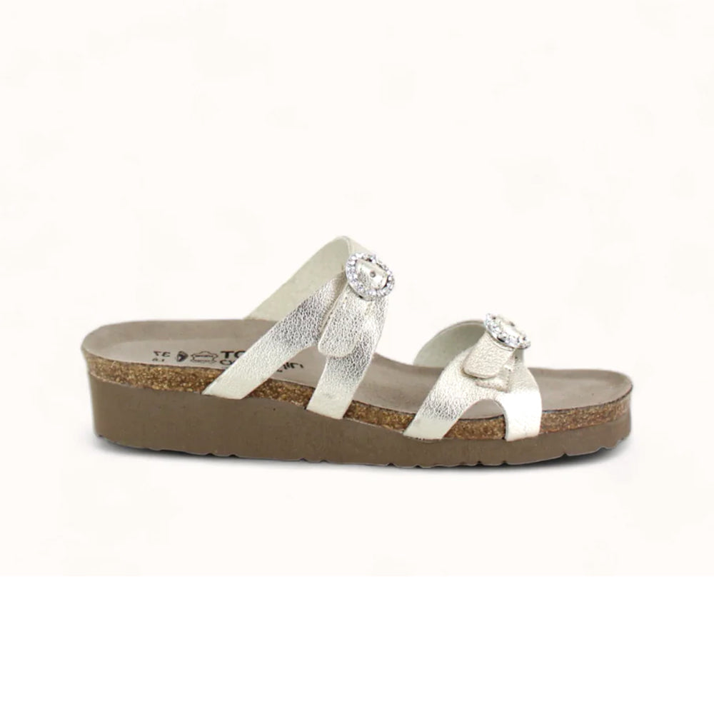 Naot Kate Slide Sandal (4404) Womens Shoes Radiant Gold Leather