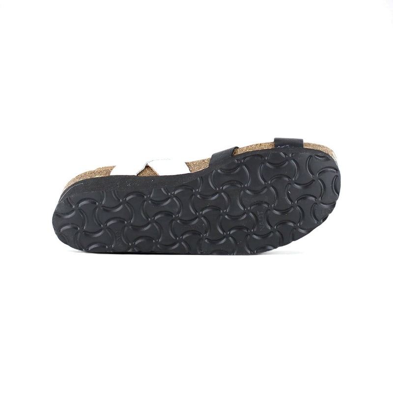 Naot Kayla Sandal White and Black (7806-WFX) Womens Shoes