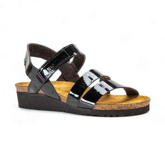 Naot Kayla Sandal Black Patent (7806-501) Womens Shoes Black Patent Leather