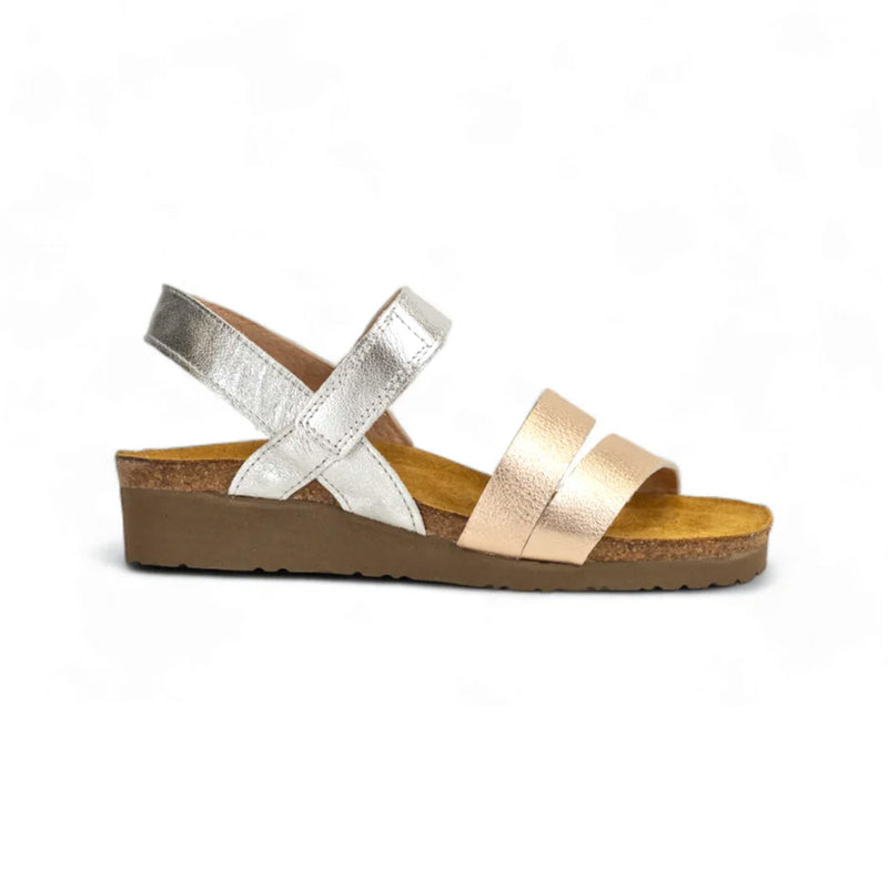Naot Kayla Sandal Silver and Rose Gold (7806-NUX) Womens Shoes