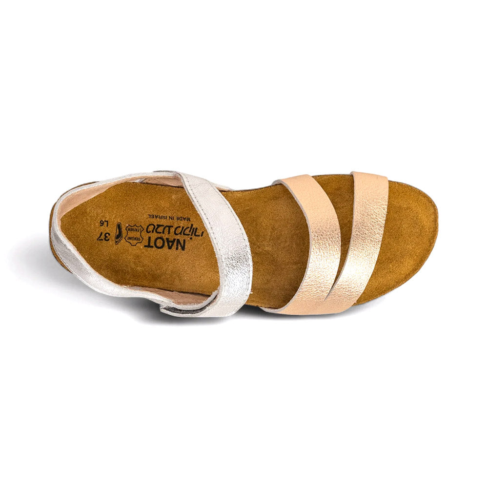 Naot Kayla Sandal Silver and Rose Gold (7806-NUX) Womens Shoes