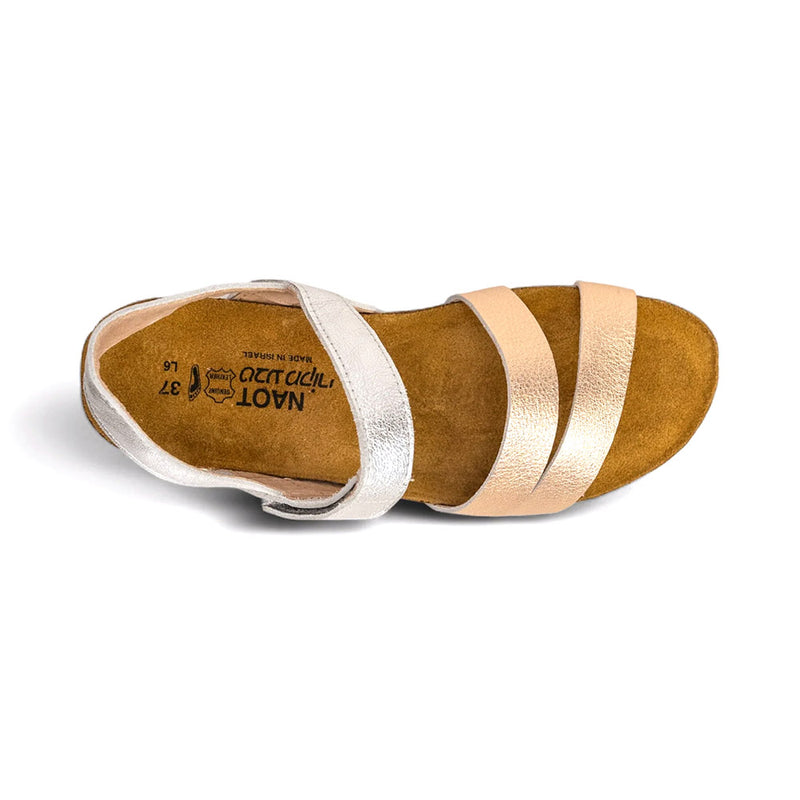 Naot Kayla Sandal Silver and Rose Gold (7806-NUX) Womens Shoes