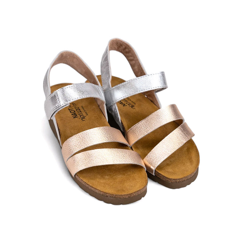 Naot Kayla Sandal Silver and Rose Gold (7806-NUX) Womens Shoes