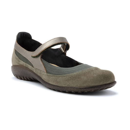 Naot Kirei (11042) Womens Shoes GREEN/HNTR SUED/PWTR