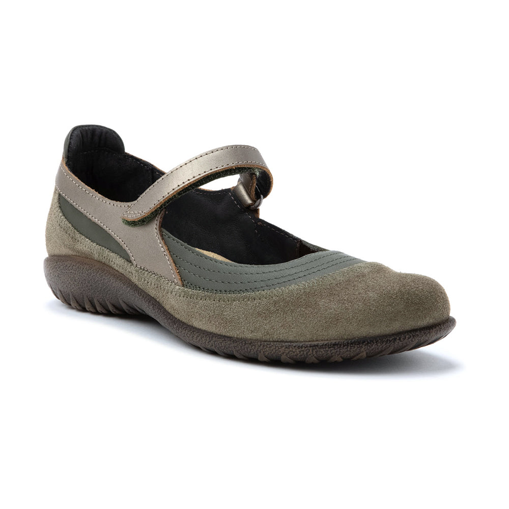 Naot Kirei Suede and Leather Womens Mary Jane, Velcro Mary Jane
