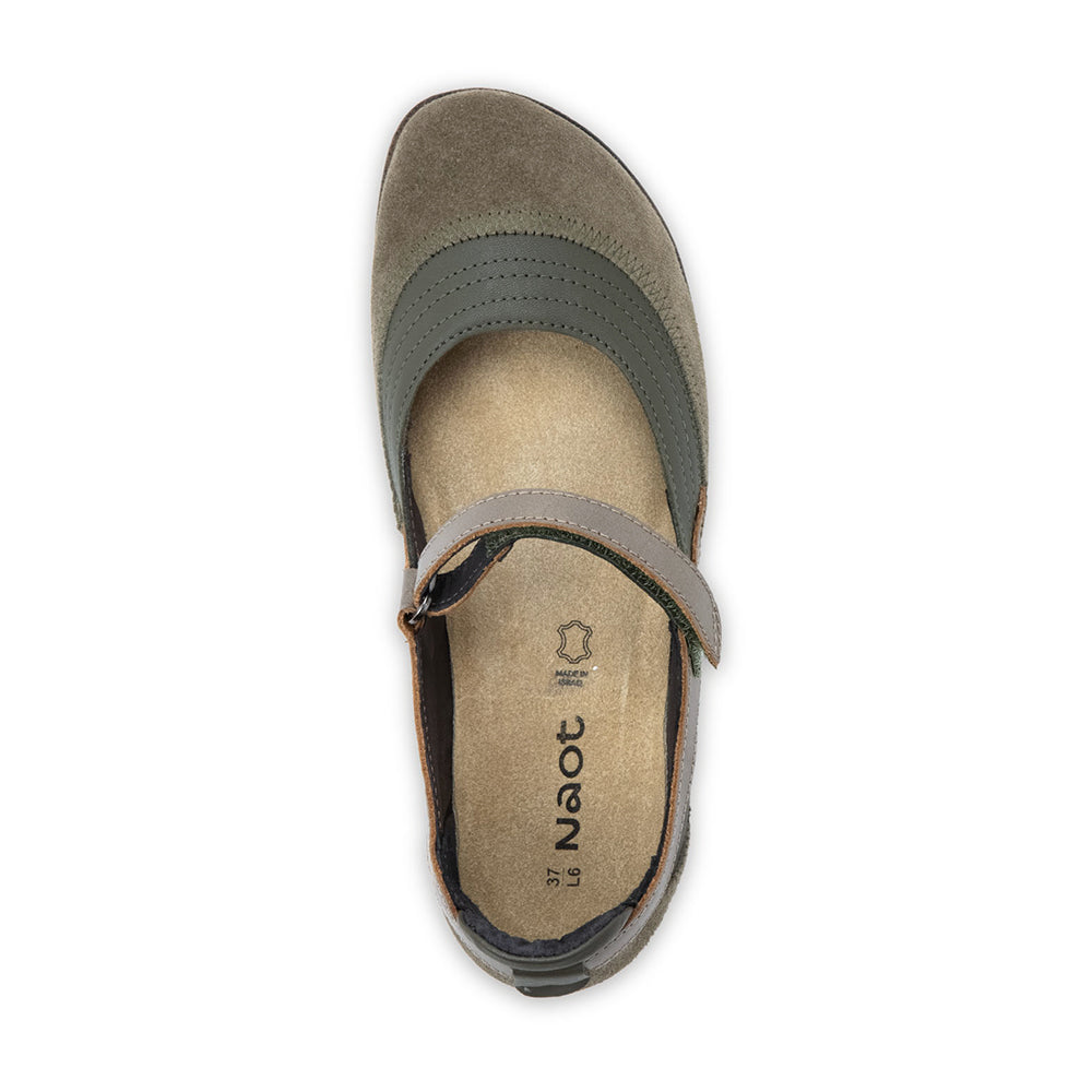 Naot Kirei Suede and Leather Womens Mary Jane, Velcro Mary Jane