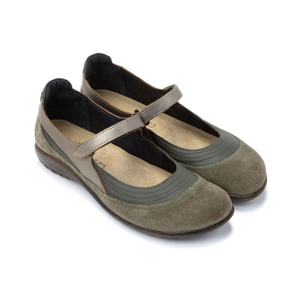 Naot Kirei Suede and Leather Womens Mary Jane, Velcro Mary Jane