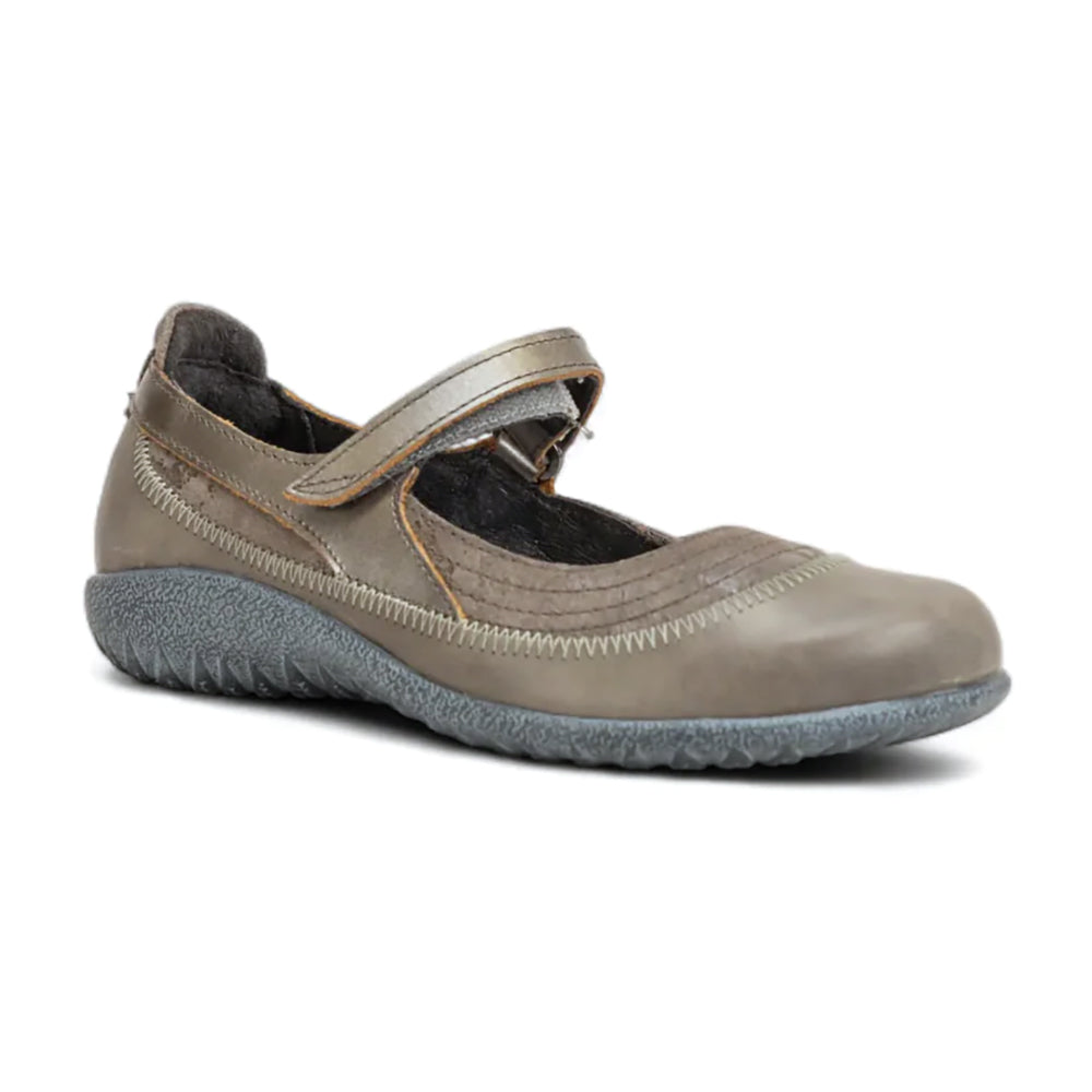 Naot Kirei (11042) - Grey Marble Suede Womens Shoes Grey Marble Suede/Foggy Grey Leather/Mirror Leather