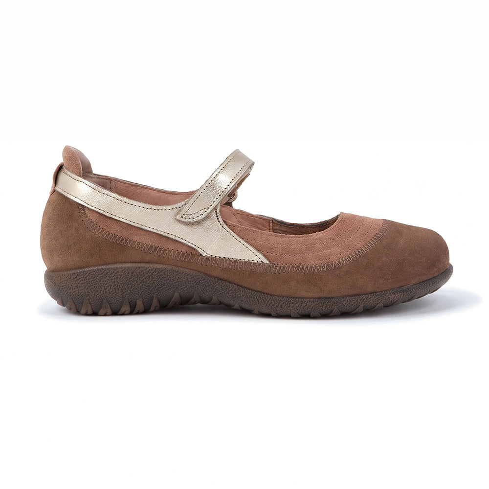 Naot Kirei Suede and Leather Womens Mary Jane, Velcro Mary Jane