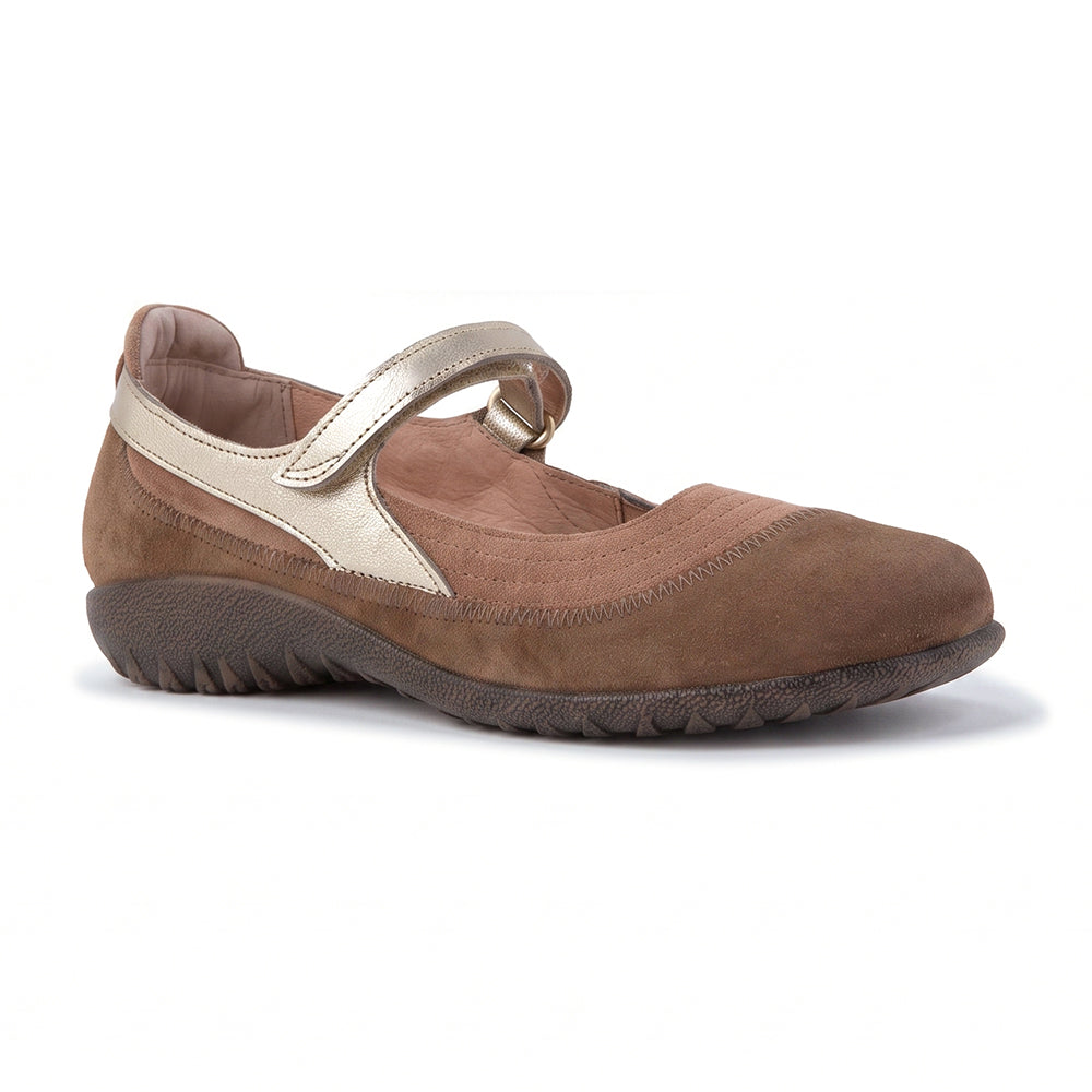 Naot Kirei Suede and Leather Womens Mary Jane, Velcro Mary Jane