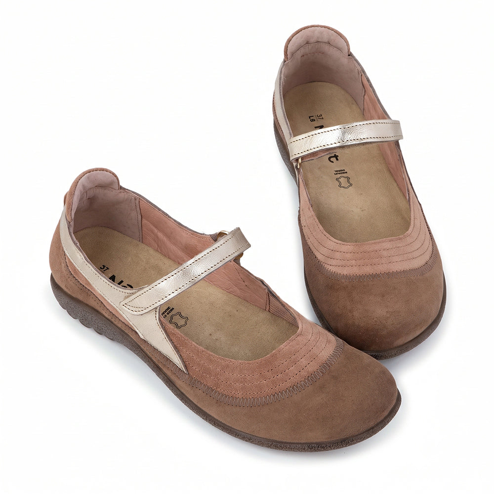 Naot Kirei Suede and Leather Womens Mary Jane, Velcro Mary Jane