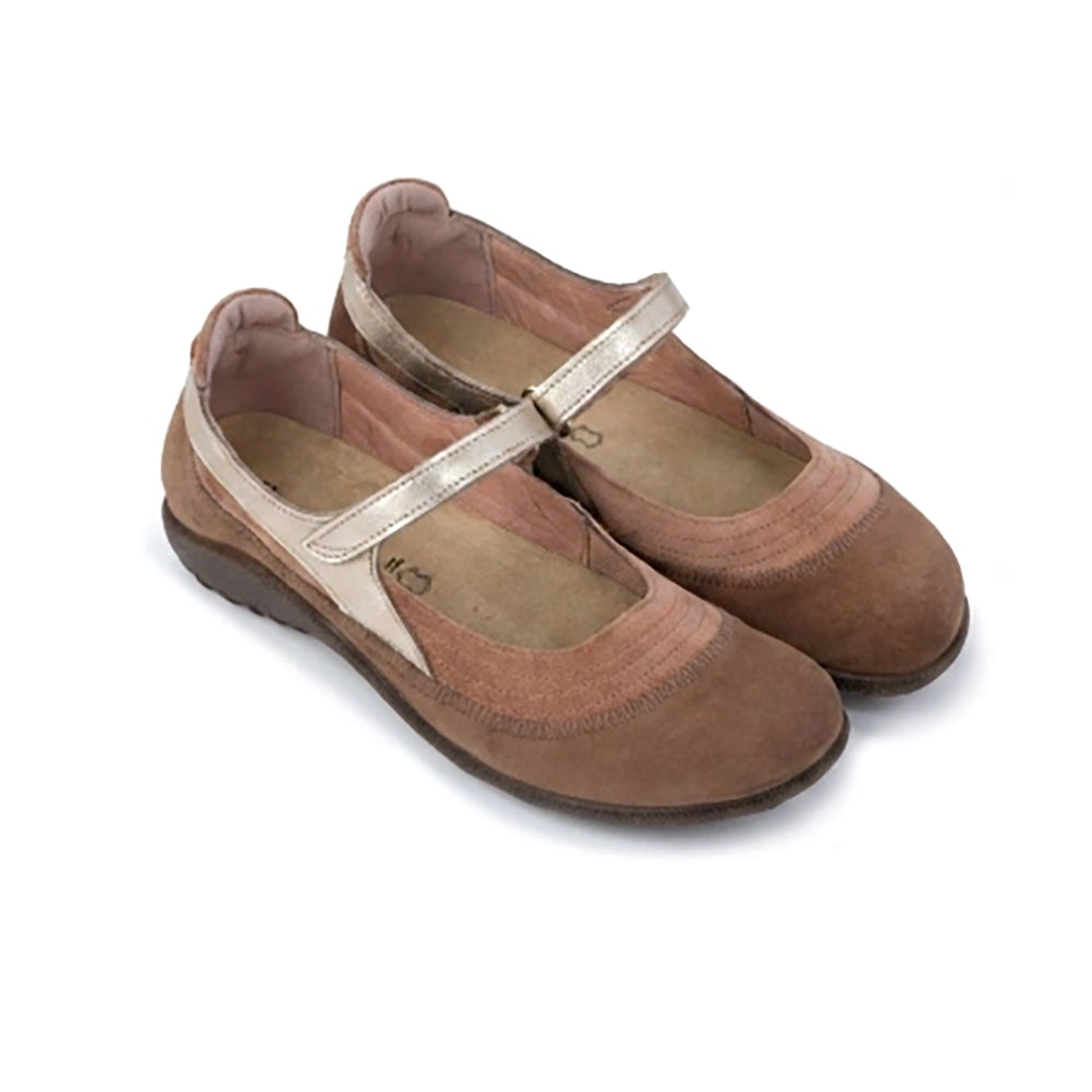 Naot Kirei Suede and Leather Womens Mary Jane, Velcro Mary Jane