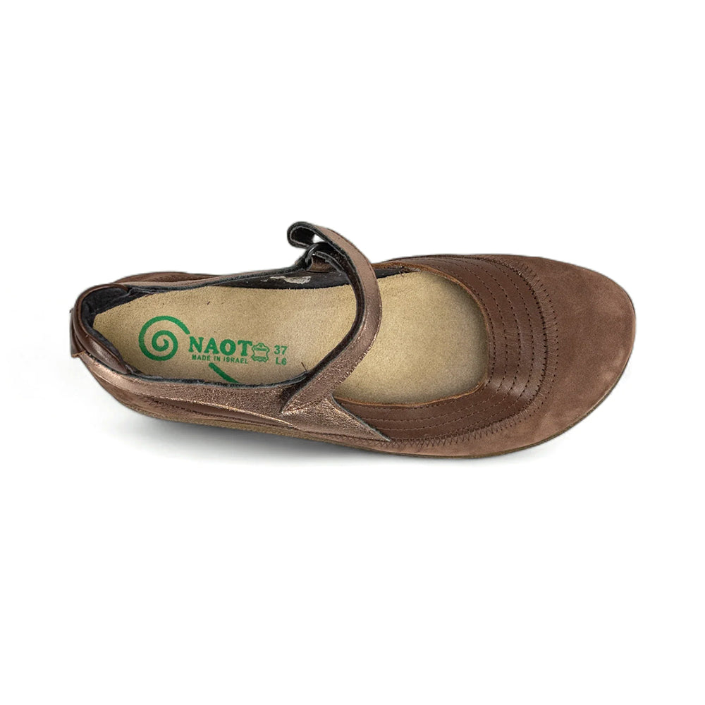 Naot Kirei Suede and Leather Womens Mary Jane, Velcro Mary Jane