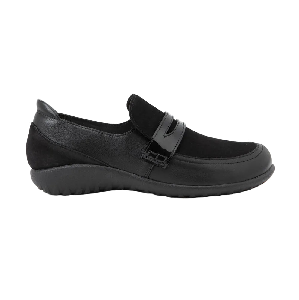 Naot Kiso Black Leather Suede Loafer Oxford NTK Black Combo 