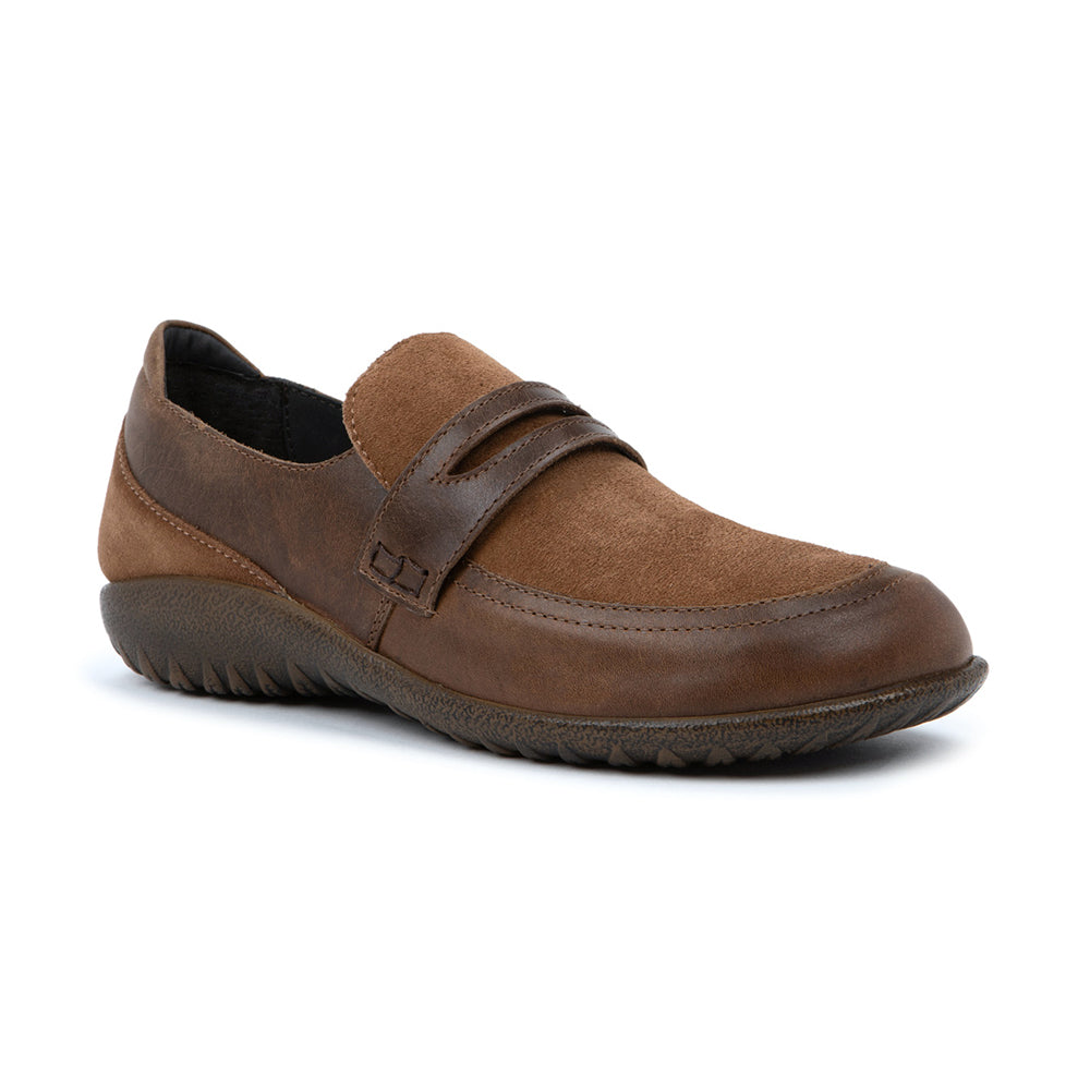 Naot Kiso Truffle Brown Cedar Suede SPD Loafer Oxford 