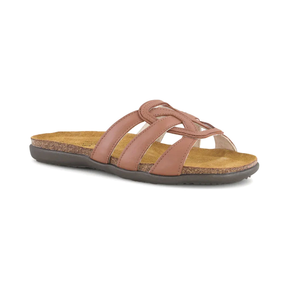 Naot Liv Slip-On Flat Sandal (105150) Womens Shoes CARAMEL LTHR