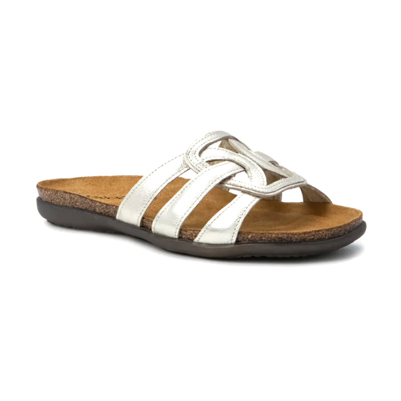 Naot Liv Slip-On Flat Sandal (105150) Womens Shoes Radiant Gold Leather