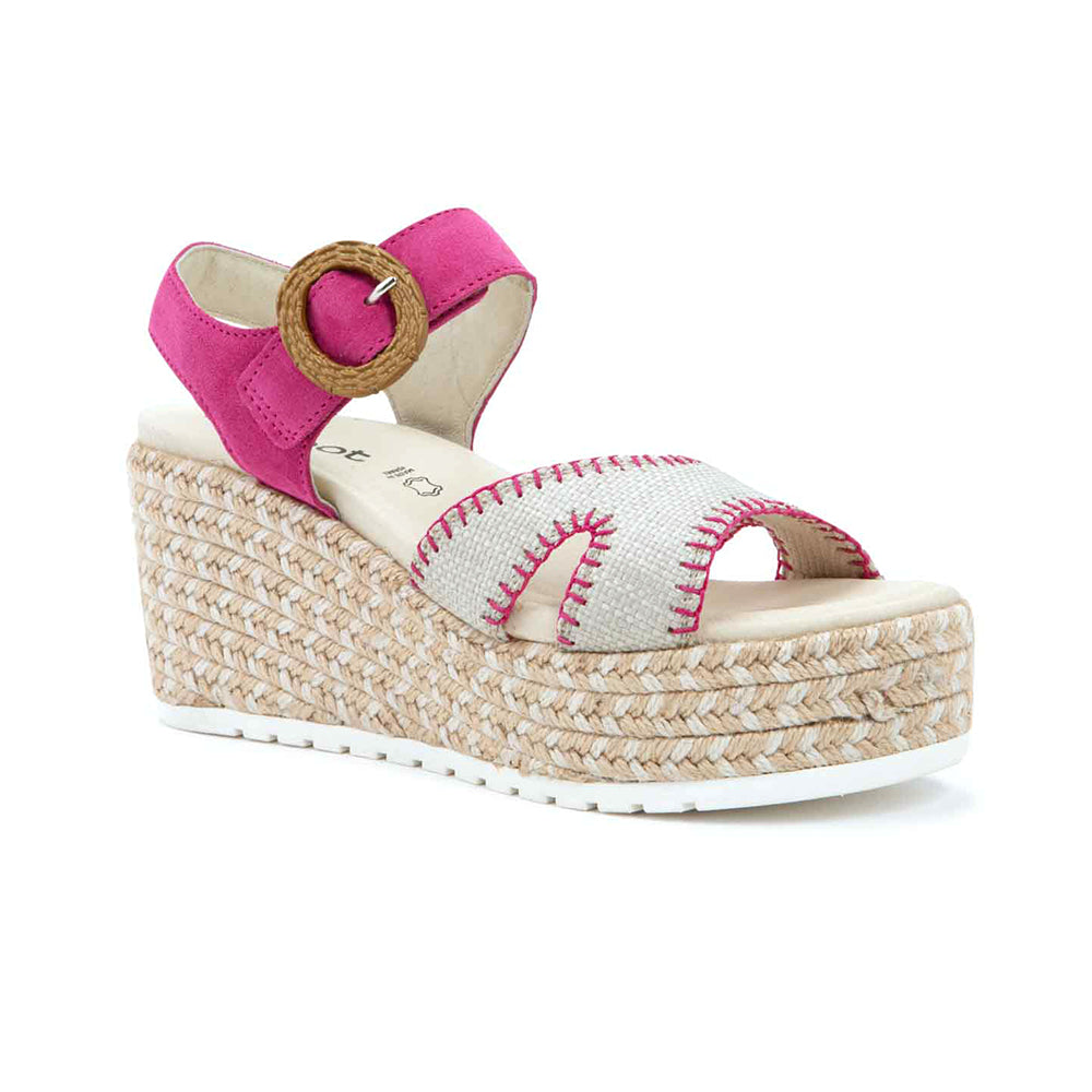 Naot Majorca Womens Shoes FUCHSIA WITH RAFFIA