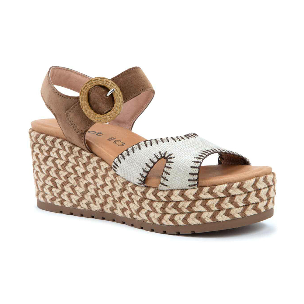 Naot Majorca Womens Shoes BRN CEDAR SUED W/ RAFFIA