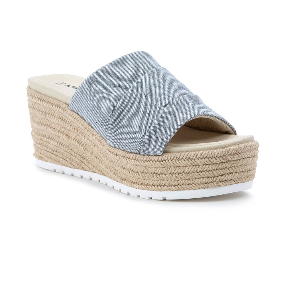 Naot Malaga Slide Womens Shoes Blue White Canvas
