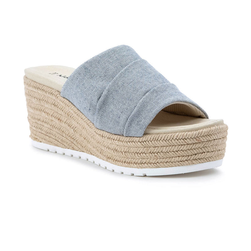 Naot Malaga Slide Womens Shoes Blue White Canvas