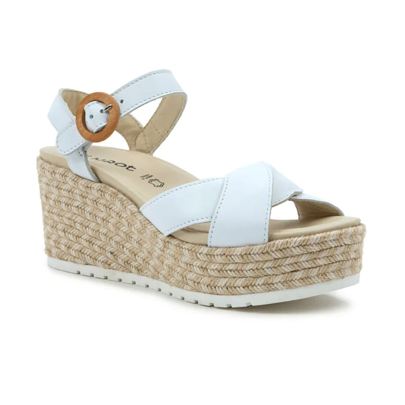 Naot Marbella Sandal Womens Shoes White Leather