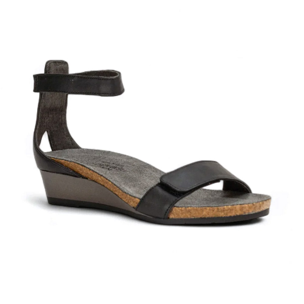 Naot Mermaid Ankle Strap Sandal (5044) Womens Shoes Black Raven