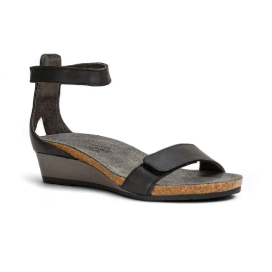 Naot Mermaid Ankle Strap Sandal (5044) Womens Shoes Black Raven