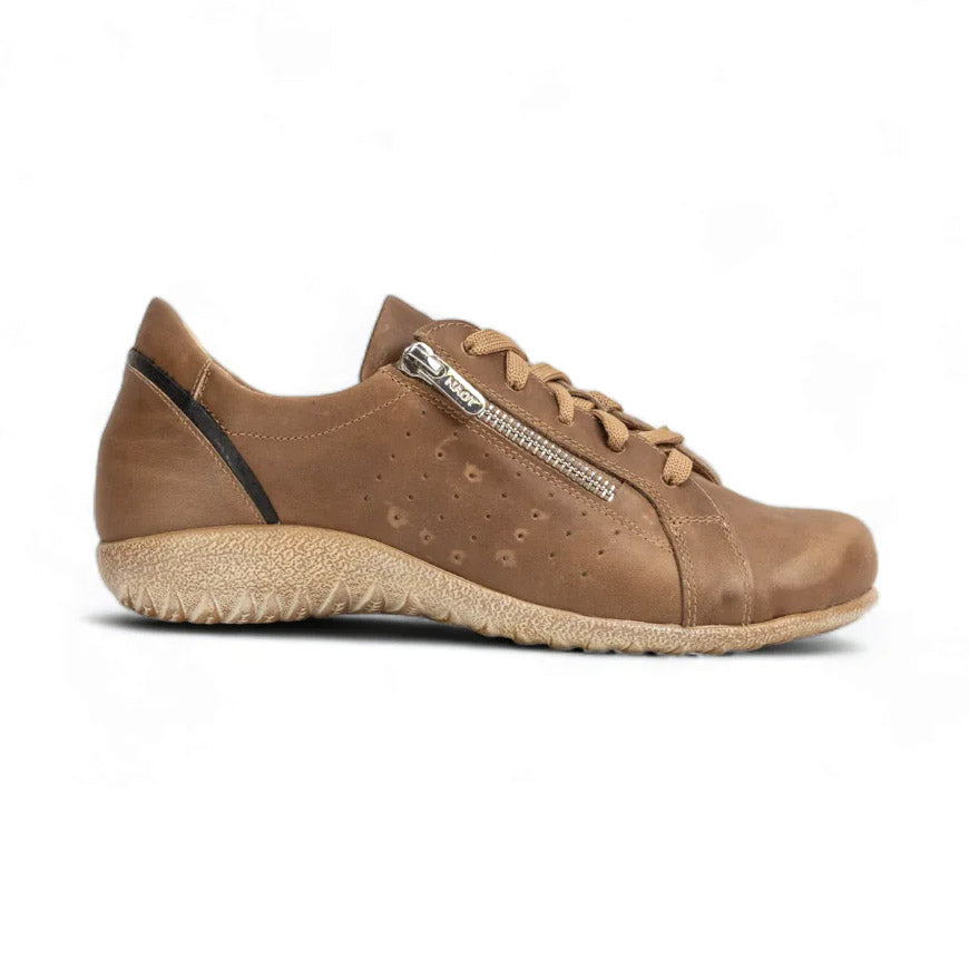 Naot Moko (17429) Womens Shoes Bark Nubuck/Soft Black Lthr