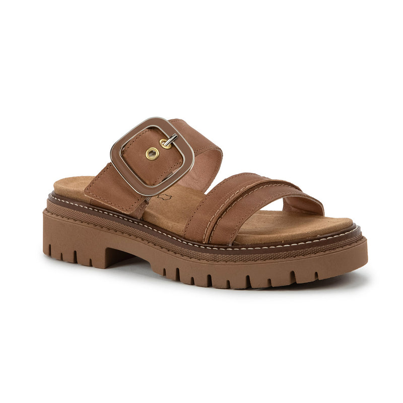Naot Mulberry Slide Womens Shoes Latte Brown Leather