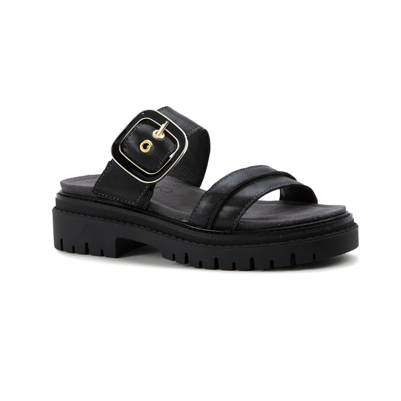 Naot Mulberry Slide Womens Shoes Shiny Black