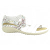 Naot Papaki (11125) Womens Shoes Soft White Leather/Floral Leather