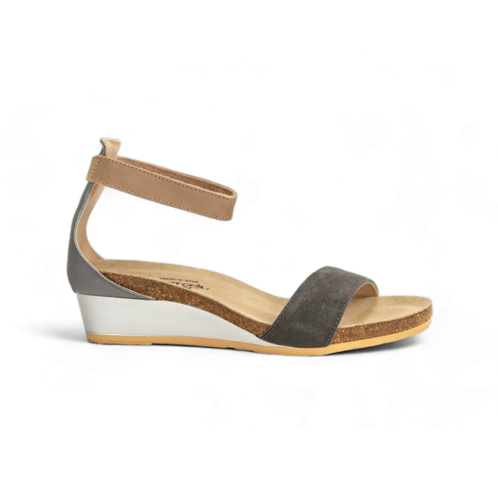 Naot Pixie Sandal (5016) - Oily Black / Slate / Khaki Beige Womens Shoes