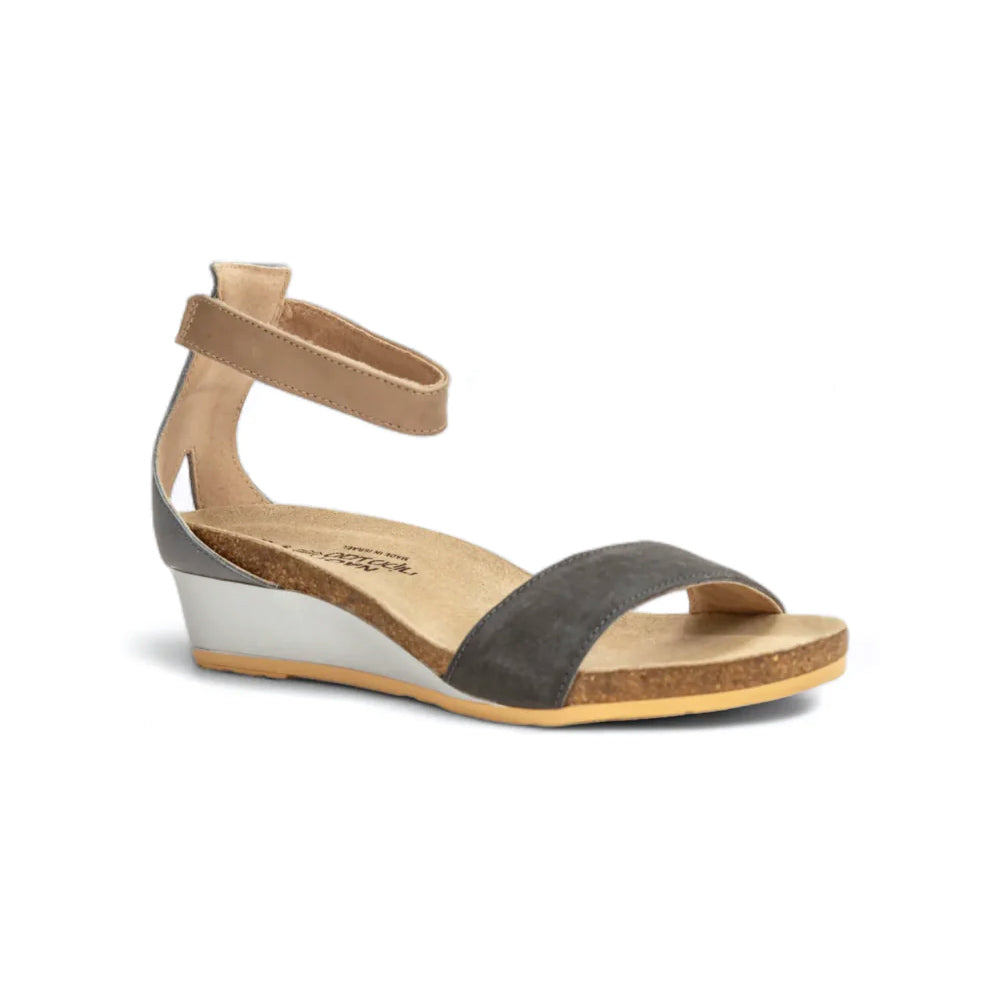 Naot Pixie Sandal (5016) - Oily Black / Slate / Khaki Beige Womens Shoes Oily Black/Slate/Khaki Beige