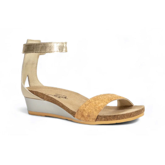 Naot Pixie Sandal (5016) - Cork/Ivory/Radiant Gold Womens Shoes Cork/Ivory/Radiant Gold