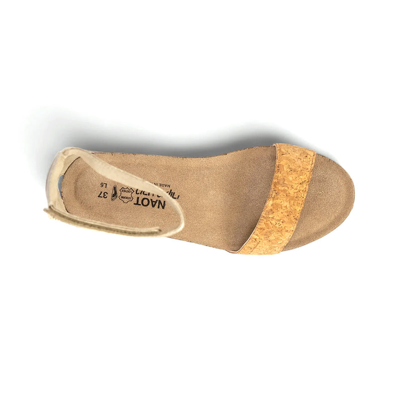 Naot Pixie Sandal (5016) - Cork/Ivory/Radiant Gold Womens Shoes