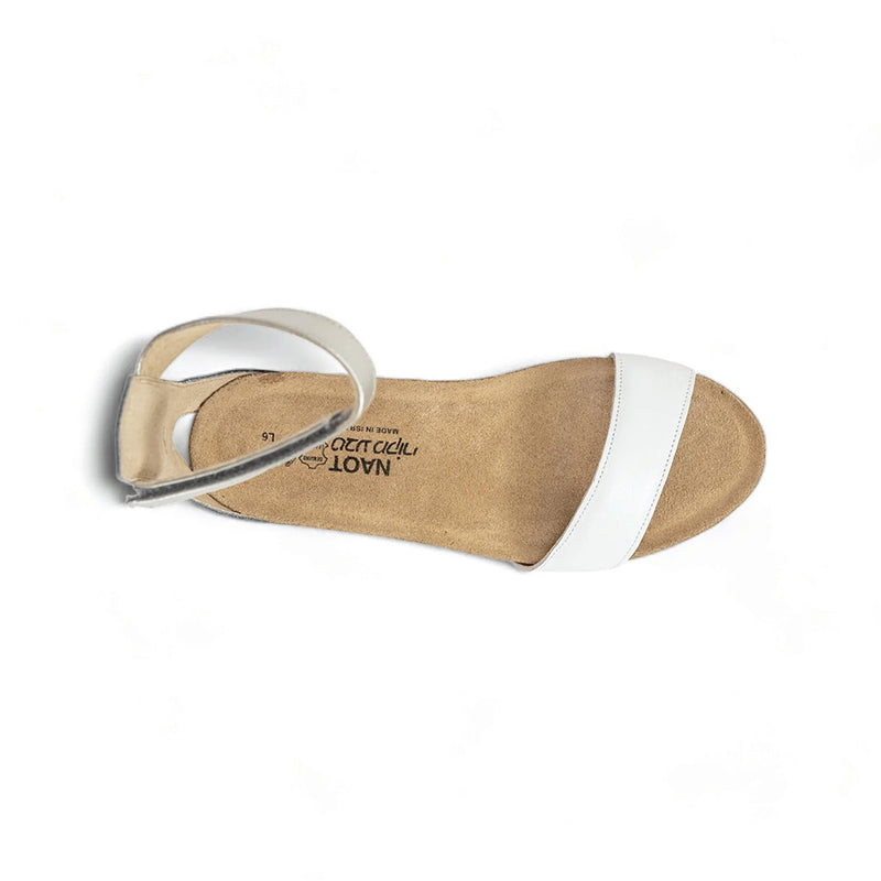 Naot Pixie Sandal (5016) - White / Slate / Silver Womens Shoes