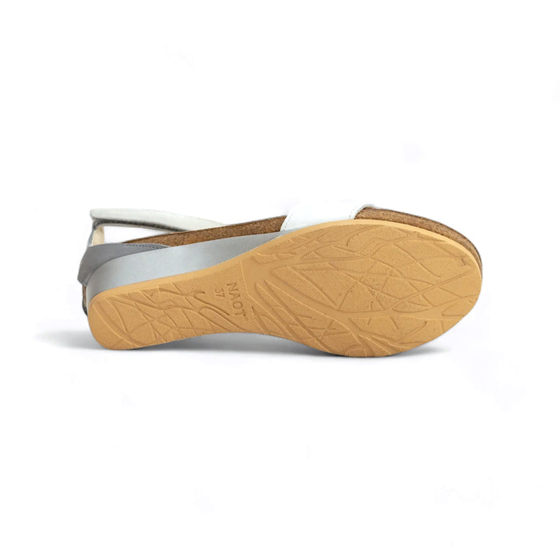 Naot Pixie Sandal (5016) - White / Slate / Silver Womens Shoes
