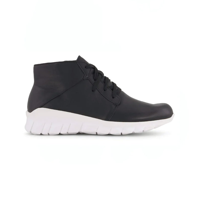 Naot Polaris Sneaker (18022) Womens Shoes Jet Black Leather White Sole