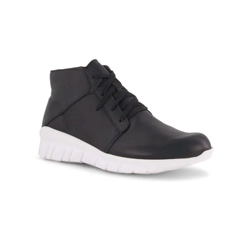 Naot Polaris Sneaker (18022) Womens Shoes Jet Black Leather White Sole