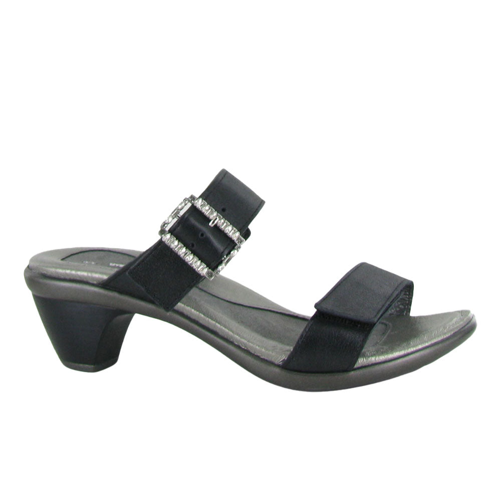 Naot Recent Kitten Heel Sandal (106126) Womens Shoes Shiny Black