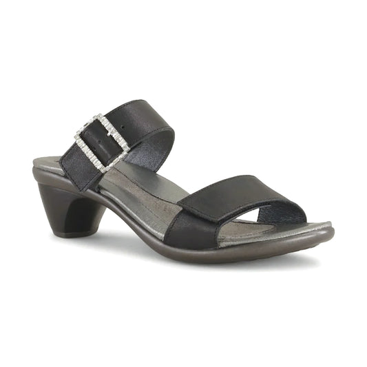 Naot Recent Kitten Heel Sandal (106126) Womens Shoes Shiny Black