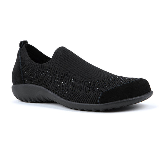 Naot Reo Womens Shoes BLACK KNIT FABRIC