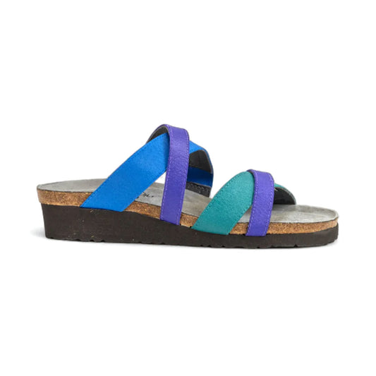 Naot Roxanna Sandal (4011) Womens Shoes Aqua/Royal Blue/Gloss Purple