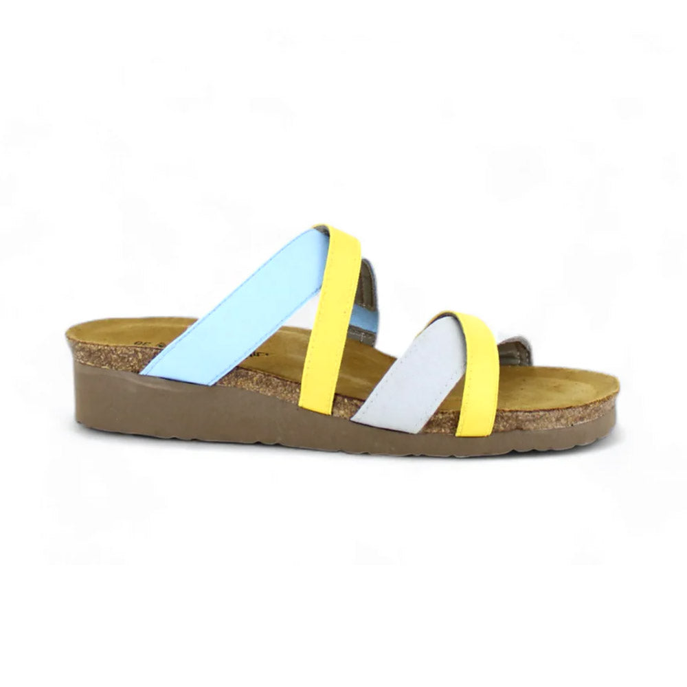 Naot Roxanna Sandal (4011) Womens Shoes Ice Grey/Silver/Yellow