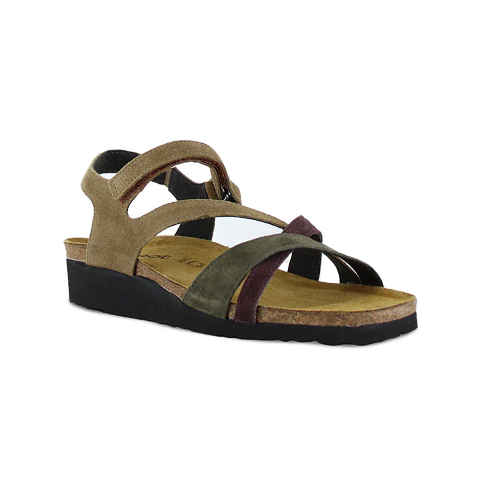 Naot Sophia Sandal Womens Shoes Acorn Olive Cordv Sued